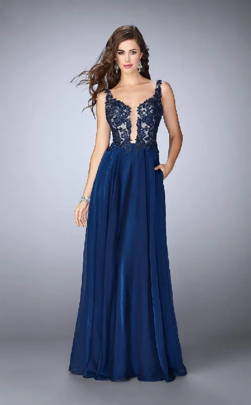 La Femme 23802 - Illusion Lace Prom Gown