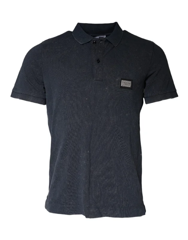 Dolce & Gabbana   Logo Button Colla Polo Men's T-shirt (Pre-Owned)