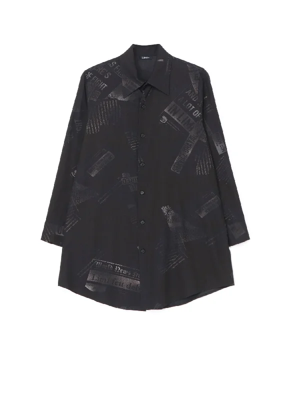 NEWSPAPER PRINT NORMAL SHIRT