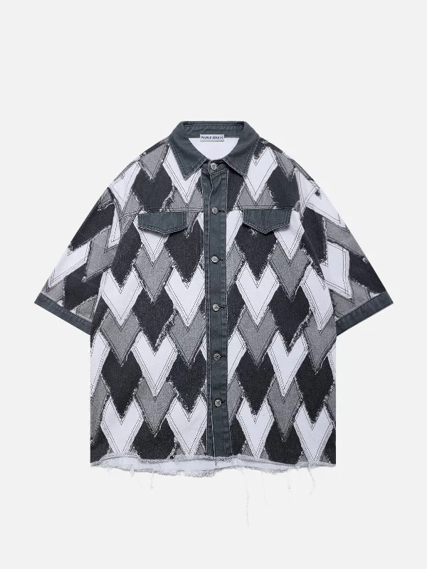 Aelfric Eden Heart Patchwork Short Sleeve Shirt