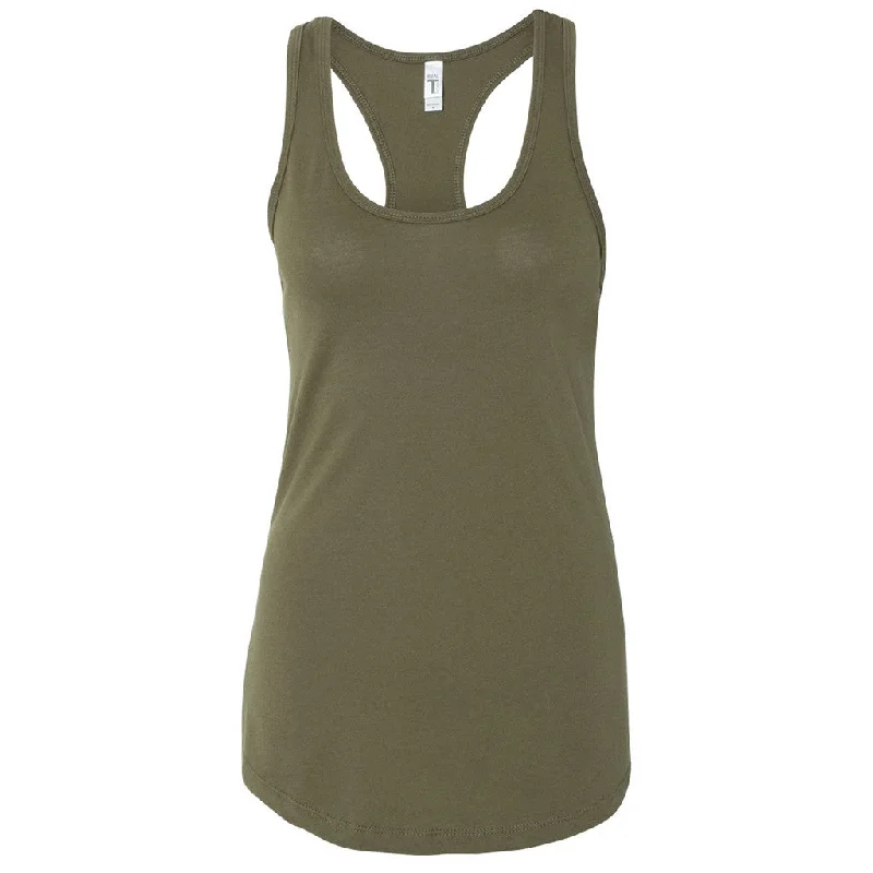 Next Level Women's Military Green Ideal Racerback Tank