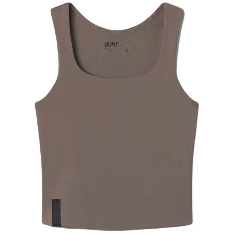 UNRL Women's Dark Taupe Performa Fitted Tank