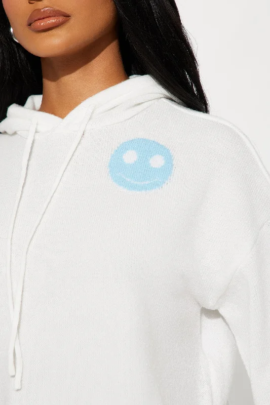 All Smiles Here Hooded Sweater - Ivory/combo