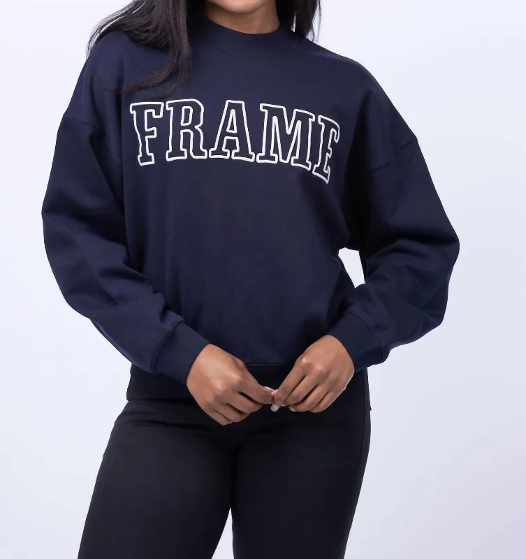 Block Letter Sweatshirt In Navy