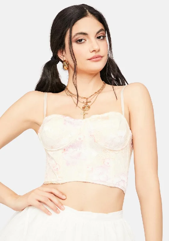 Blush Secret Bloom Lace Bustier