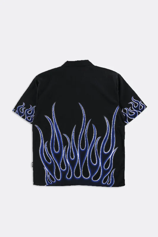 Deadstock Dragonfly Flames Camp Shirt - L, XXL, XXXL