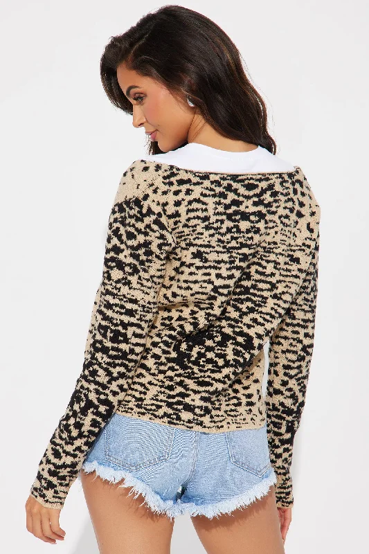 Feeling Exotic Leopard Cardigan - Brown/combo