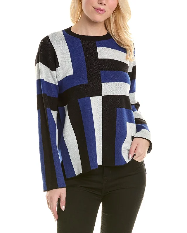 Jones New York Geo Jacquard Tunic Sweater