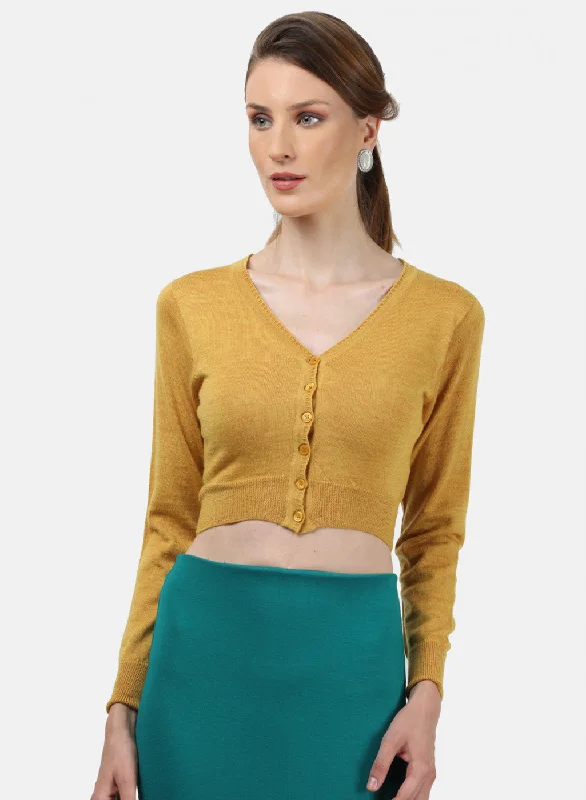 Women Yellow Solid Blouse