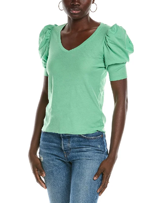 Nation LTD Jillian Bold Shoulder V-Neck T-Shirt