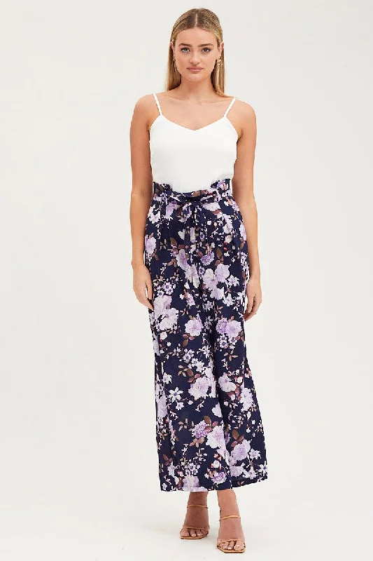 Print Wide Leg Jumpsuit