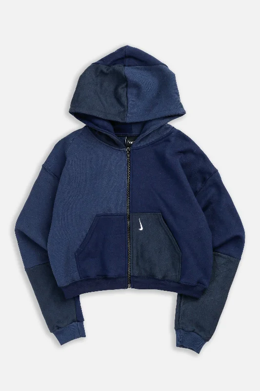 Rework Nike Crop Zip Hoodie - S