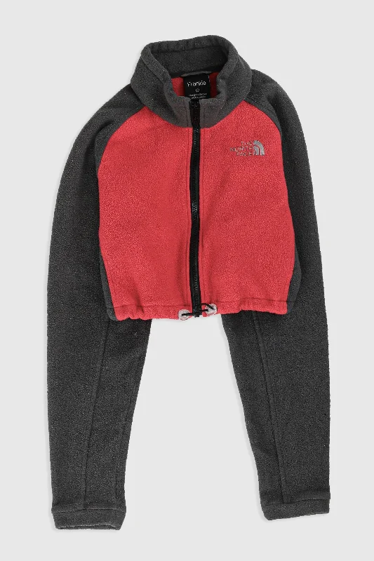 Rework North Face Crop Fleece Jacket - S