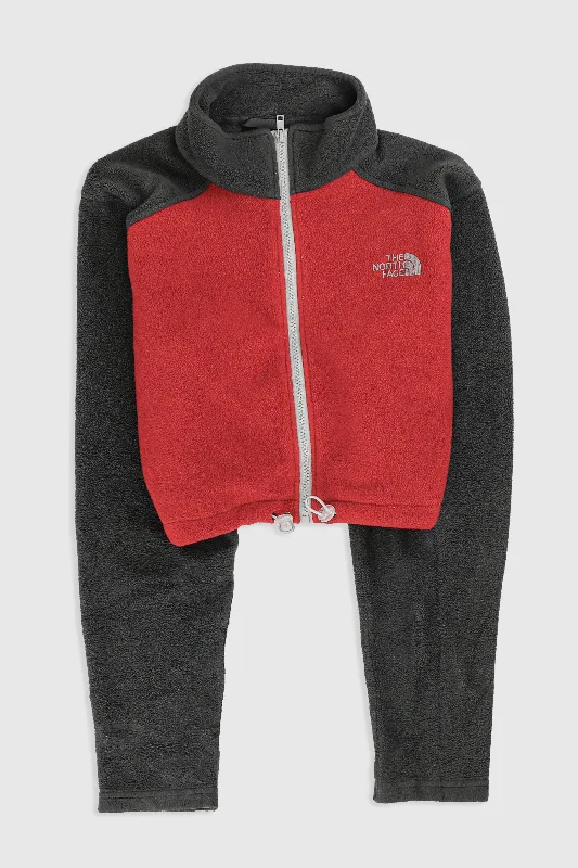 Rework North Face Crop Fleece Jacket - XL